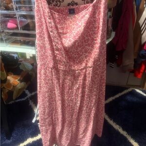 Old Navy Pink Floral Midi Dress